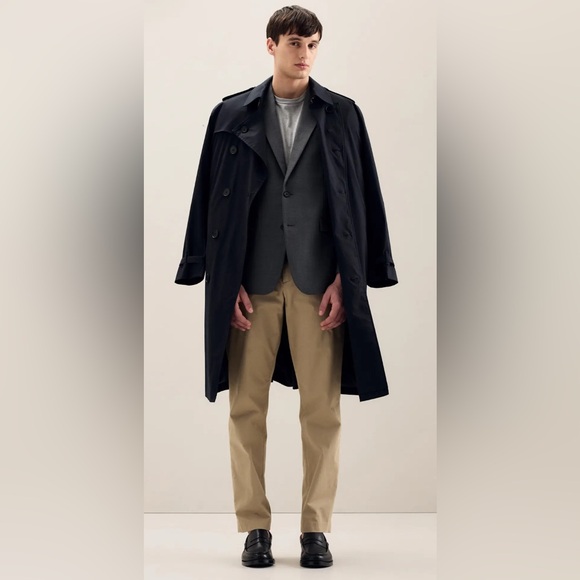 Quince Men's Navy Trench Coat size medium - Picture 1 of 2
